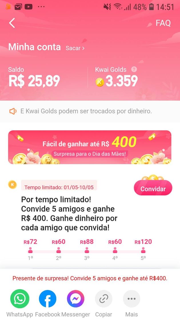 App para ganhar dinheiro 