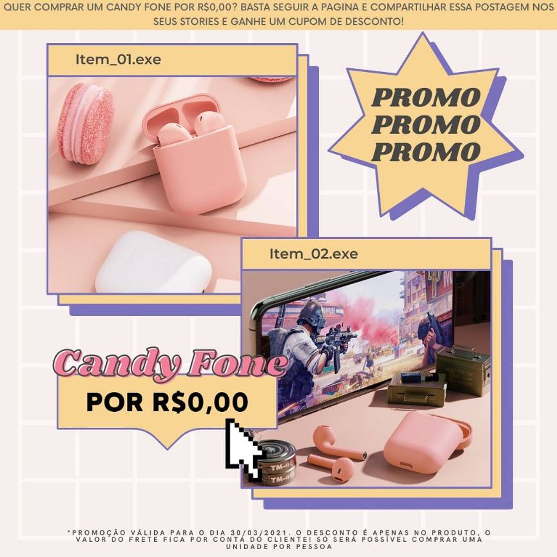 Moda Promoção Candy Fone