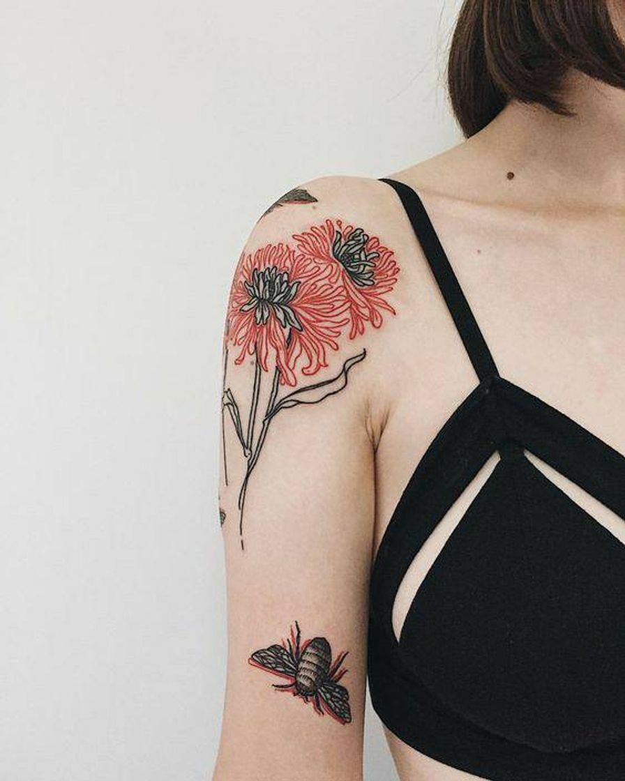 Fashion flower tattoo