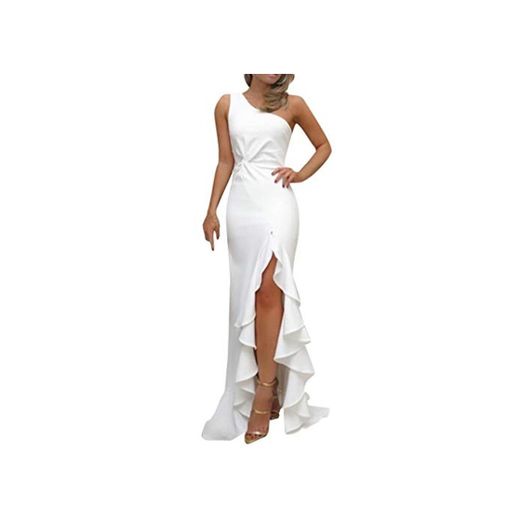 Overdose Vestidos Mujeres Verano Boho con Tiras de la Manga de la Colmena Sexy Dot Impreso Largo Maxi Party Beach Vestidos Lindos Vestidos de Novia