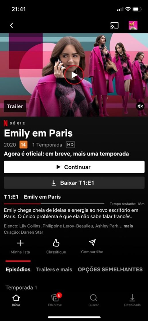 Moda Emily em Paris 