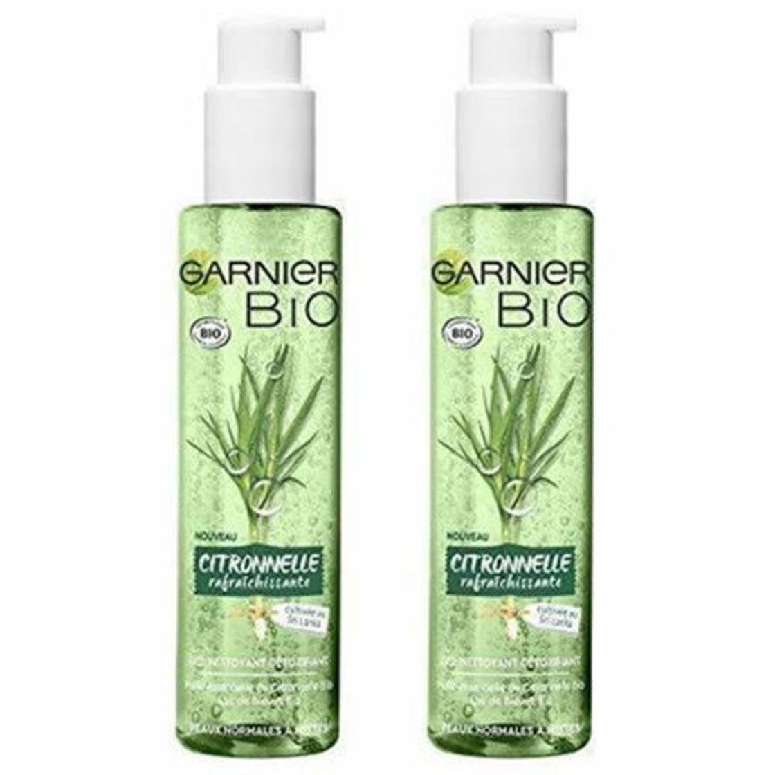 Social Garnier Garnier Garnier Bio Gel Limpiador détoxifiant - citronela rafraîchissante, Pack of 2 x