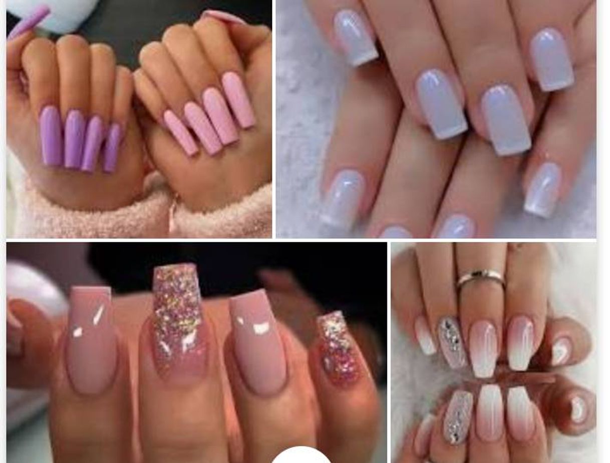 Fashion Unhas rosa e roxa ʕ ꈍᴥꈍʔ