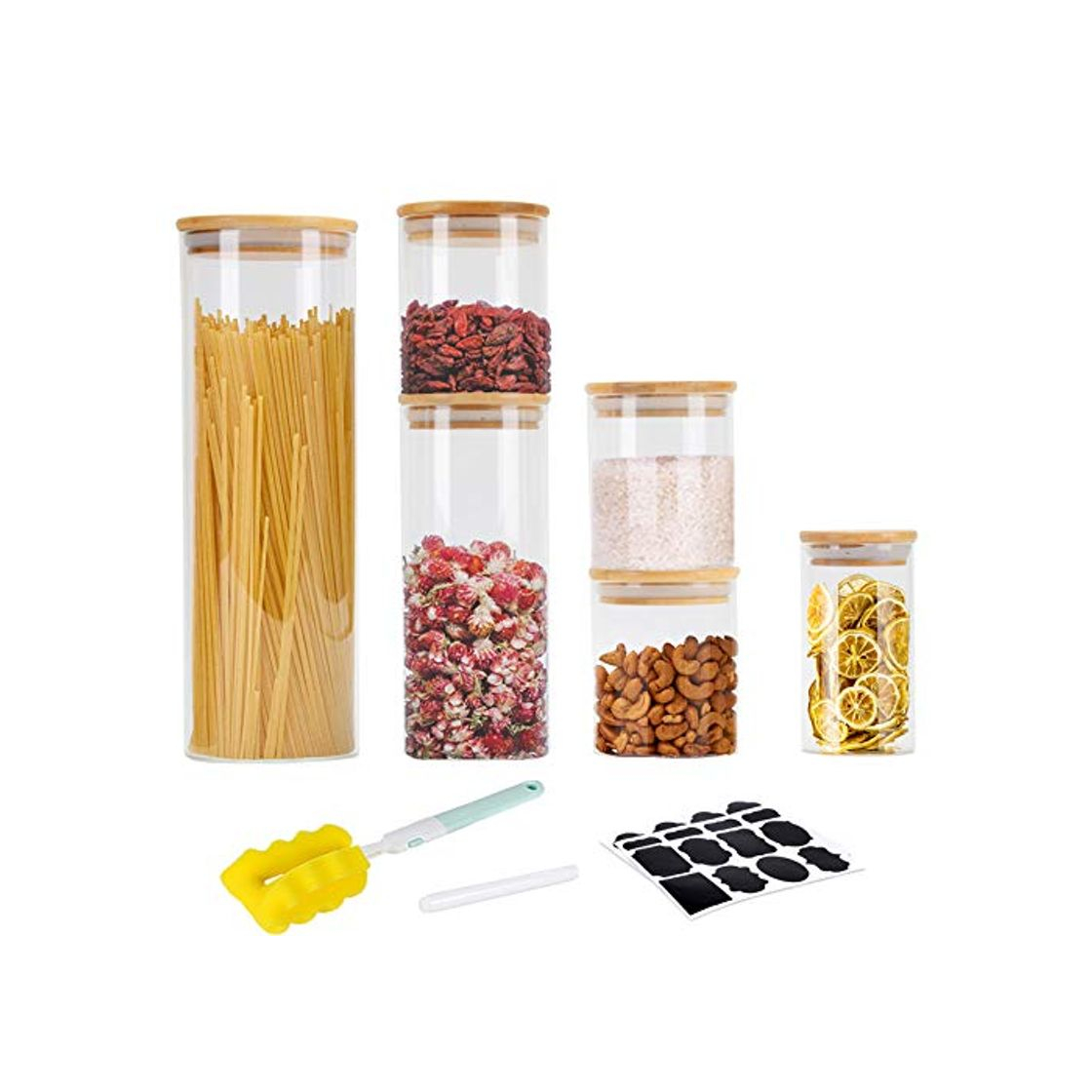 Social GoMaihe Tarro de Vidrio de Almacenamiento 6Pcs