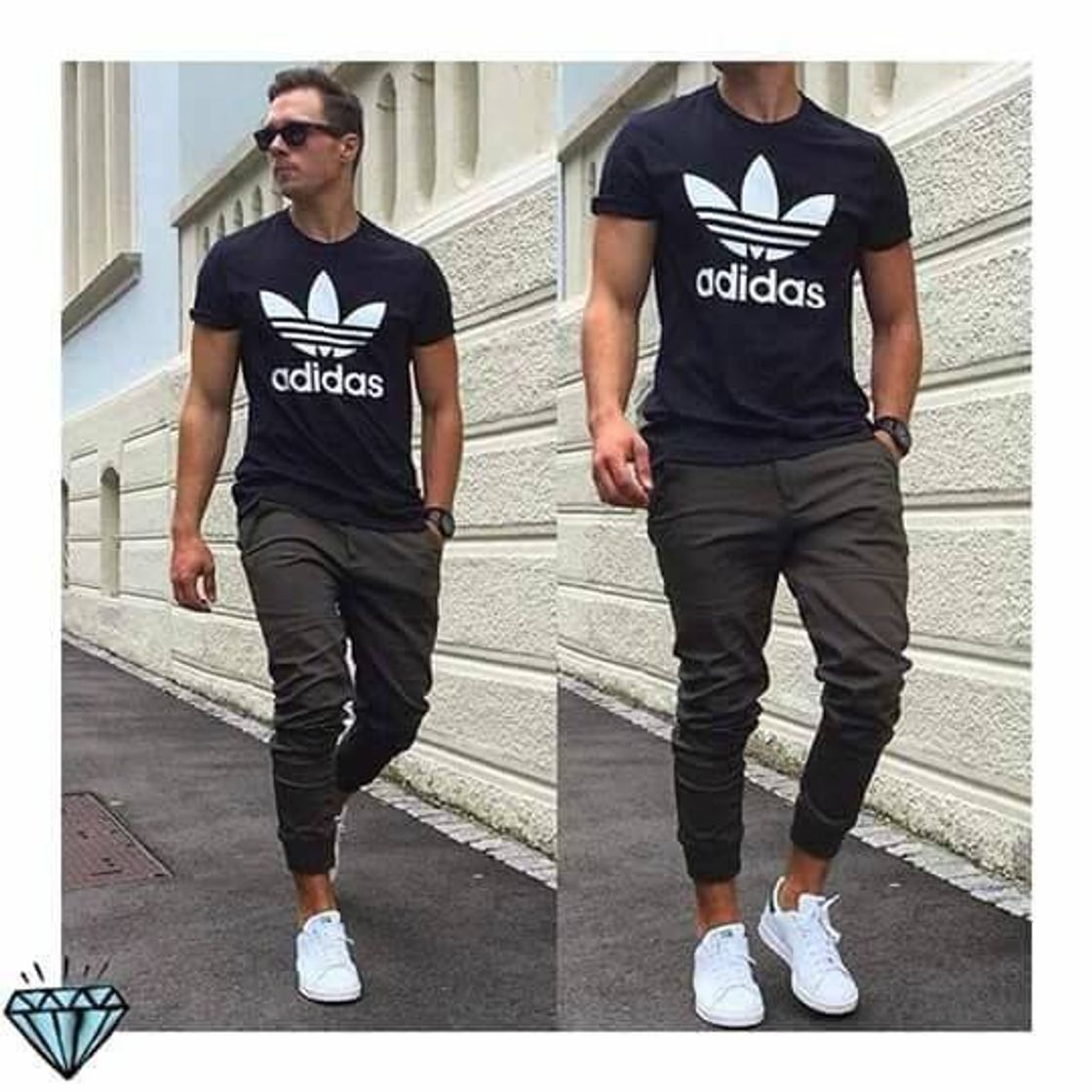 Fitness adidas Most Haves Badge of Sports TS M Camiseta, Hombre, Gris