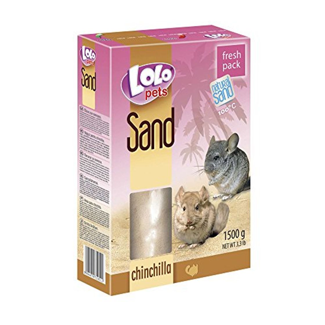 Lugares Lolo LO71051 Lecho Sanitario, Arena para Chinchillas - 2 x 1500g