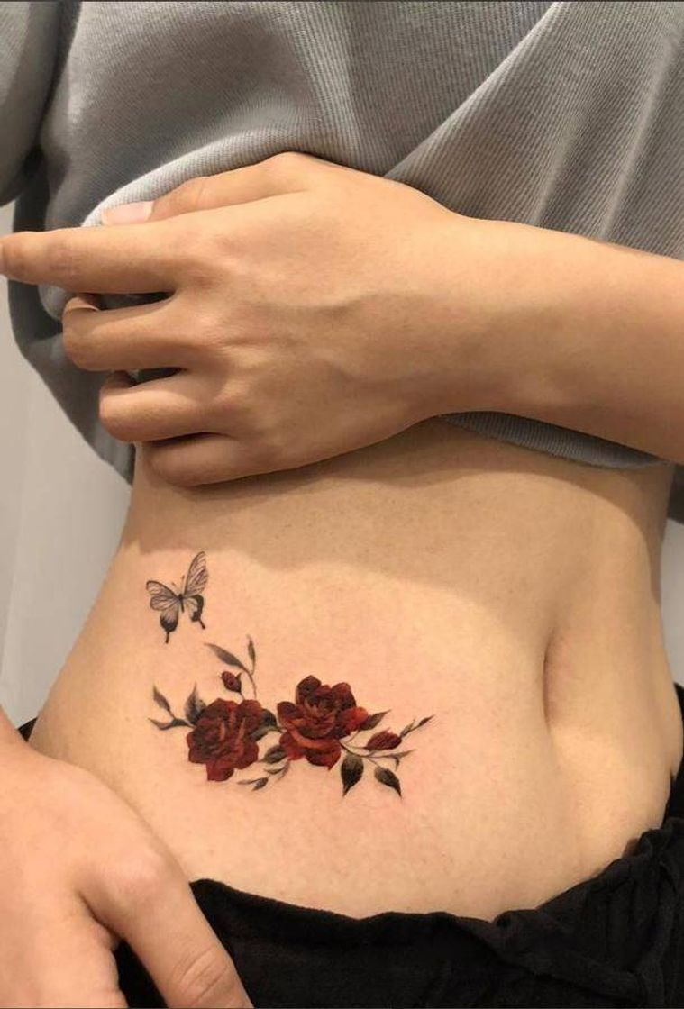 Fashion Tatuagem de flor 