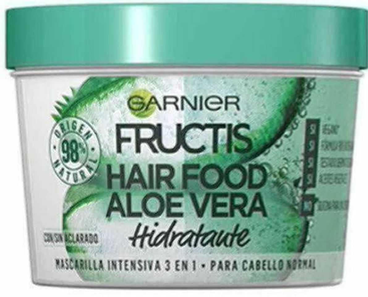 Beauty Garnier Fructis, Mascarilla Capilar 3 en 1 Aloe Vera Hidratante para Pelo