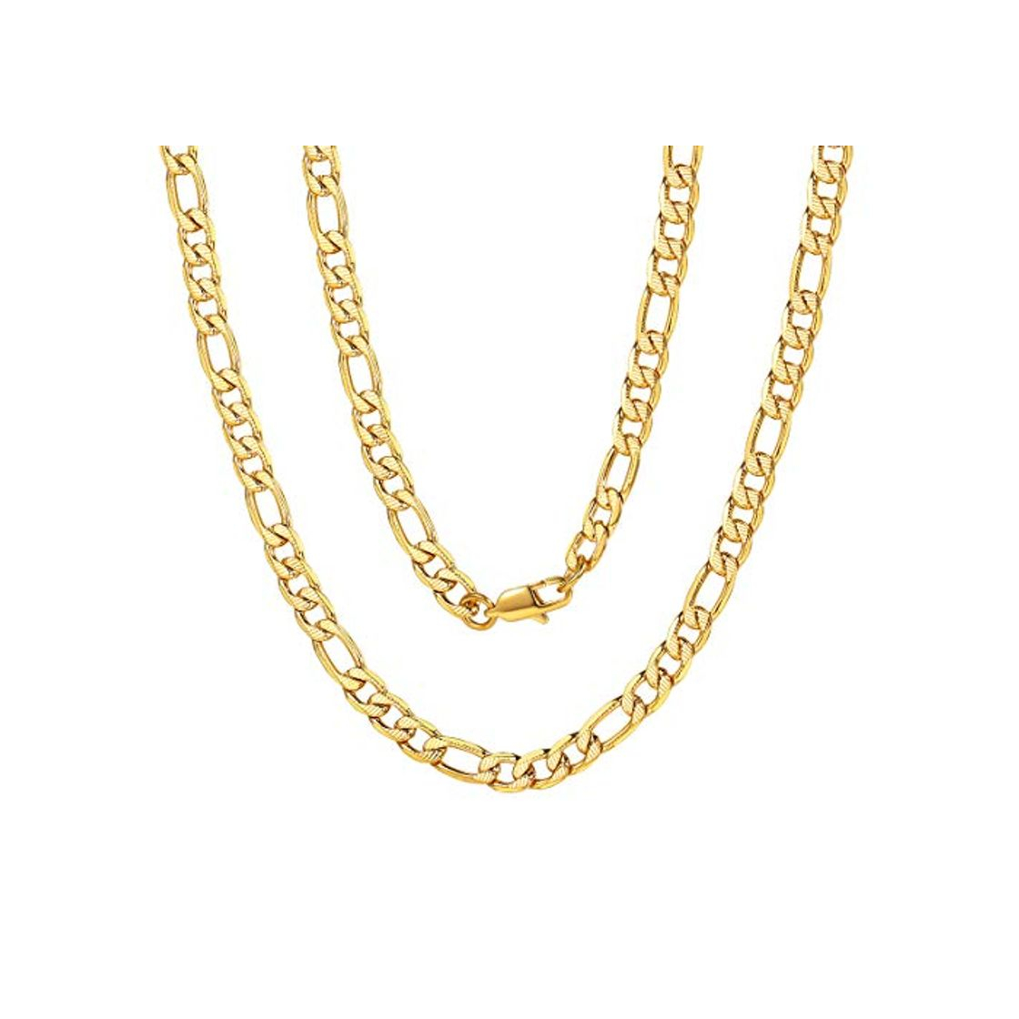 Social Cadenas Oro Hombres Collares Acero Inoxidable 316L Estilo Hip Hop 6mm Eslabones Redondos Finos 18 Inch Joyerías Modernas para Cumpleaños