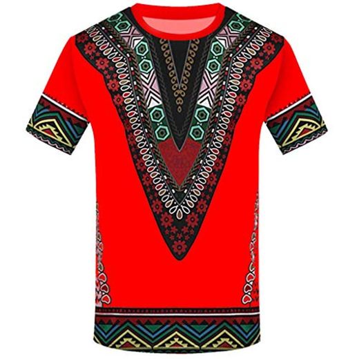 Overdose Moda Masculina Impresa Africana Camiseta Manga Corta Camisa Informal Top Blusa étnico Camisas De Hombre Vintage Divertidas Fiesta Estampados