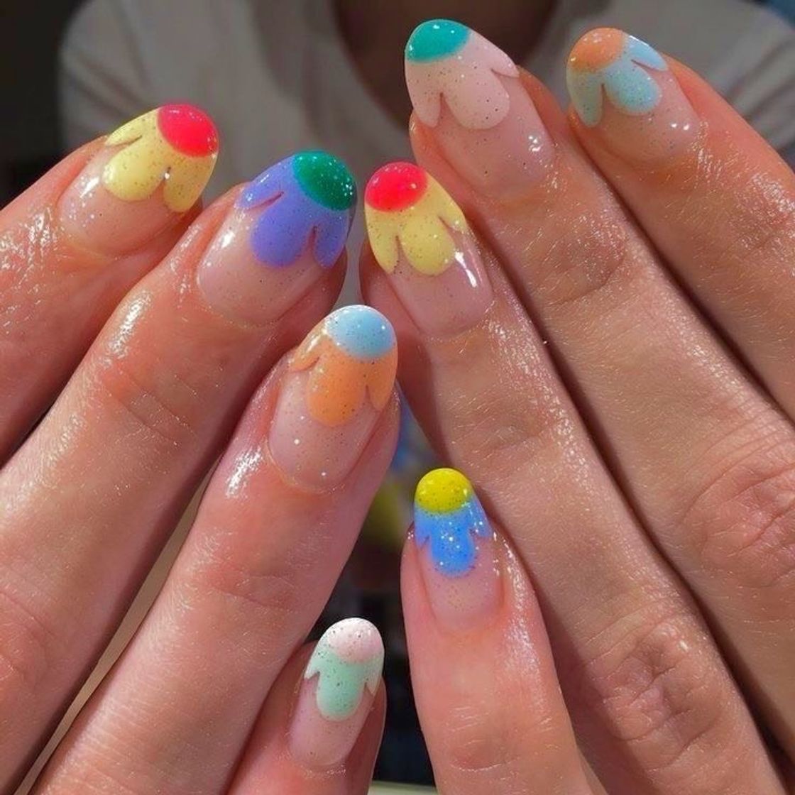 Social unhas flores