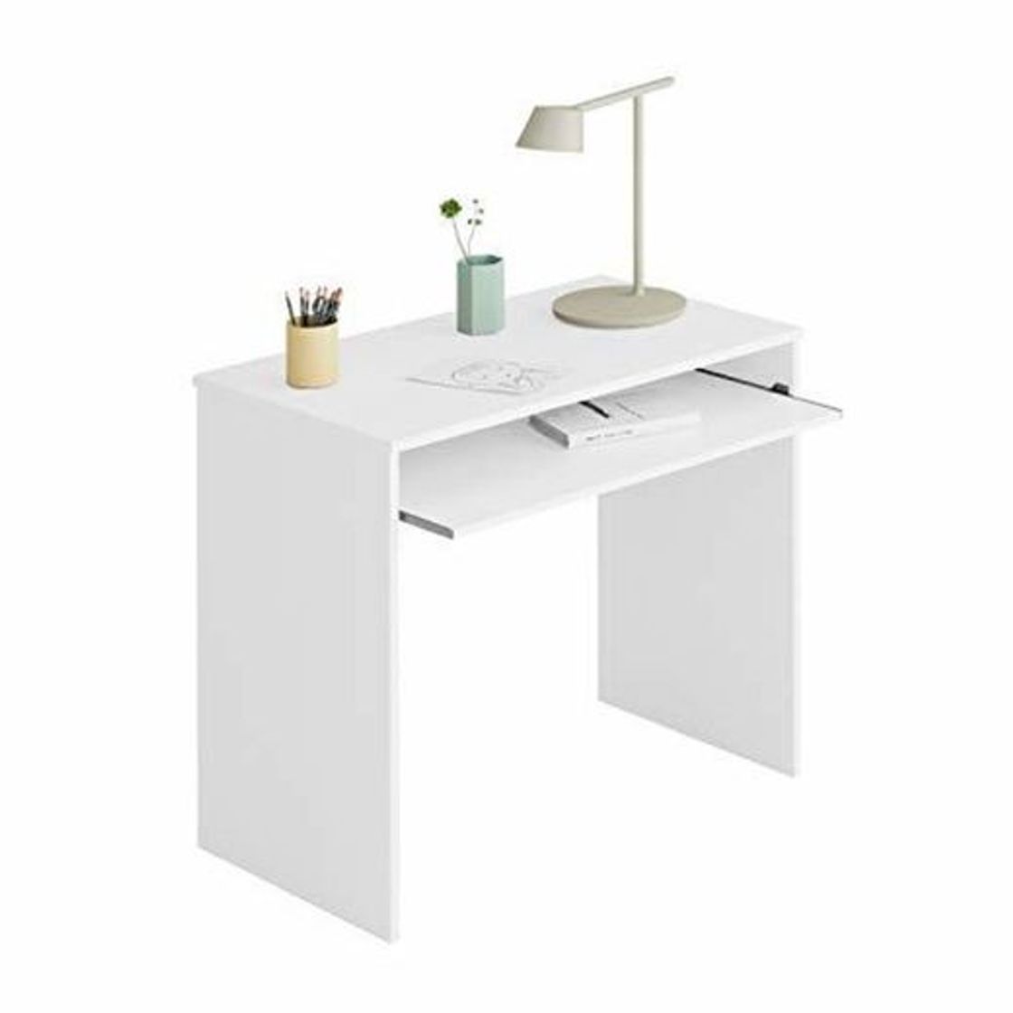 Social Habitdesign 002314A - Mesa de Ordenador con Bandeja extraíble, Modelo I-Joy, Medidas: