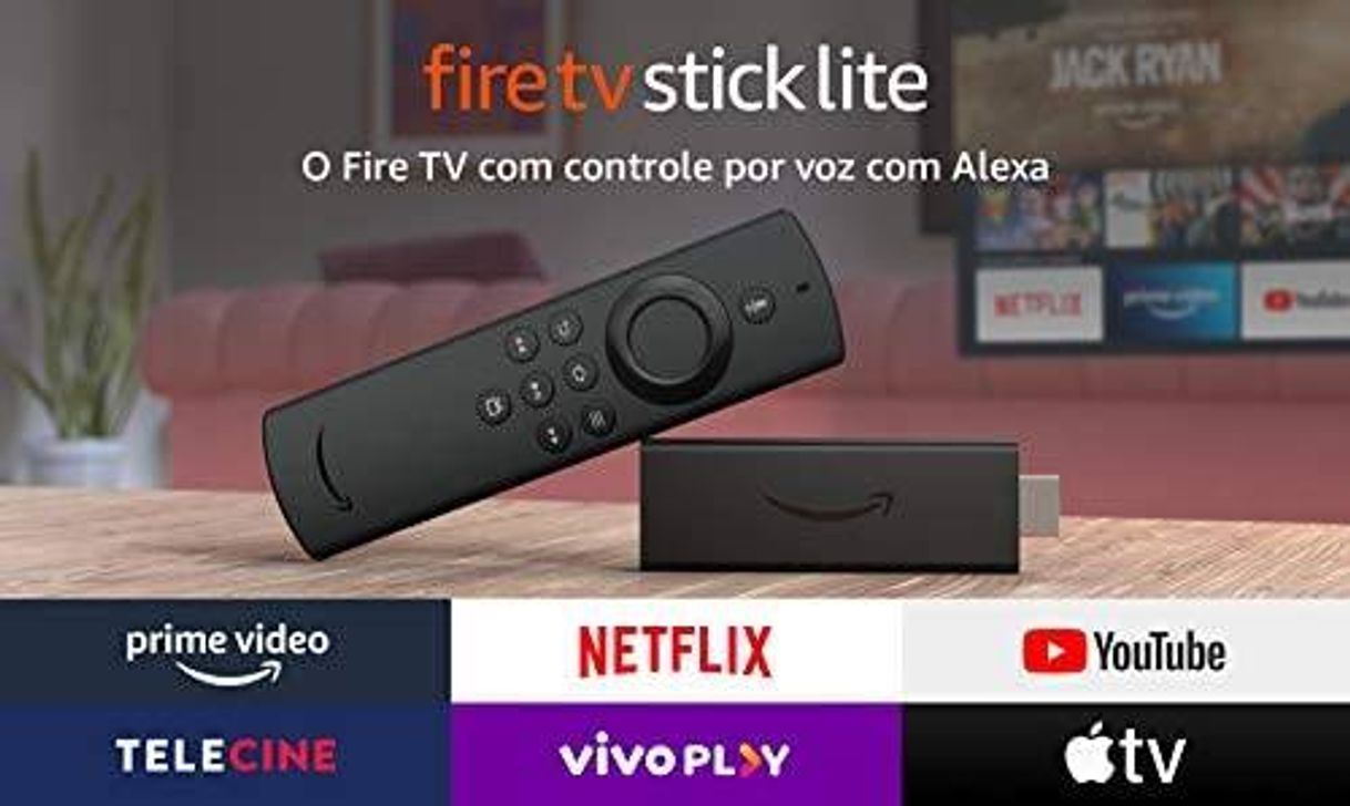 Fire TV Stick Lite com Controle Remoto Lite por Voz c Alexa
