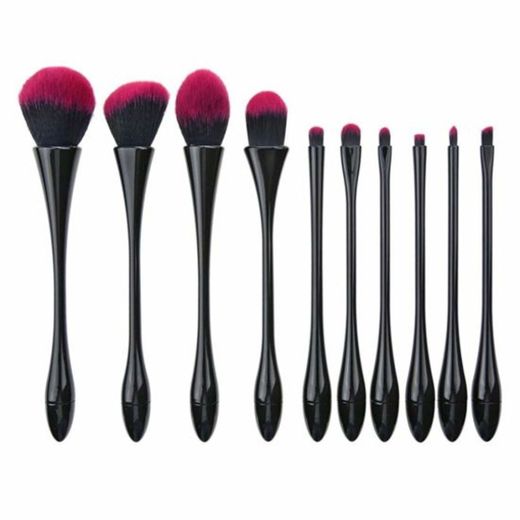 10pcs Nueva cáliz cintura profesional Make Up juego de pinceles de maquillaje