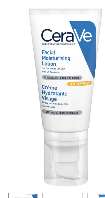 Moda Loción facial hidratante con SPF 25 de CeraVe 52 ml - Lookfantastic