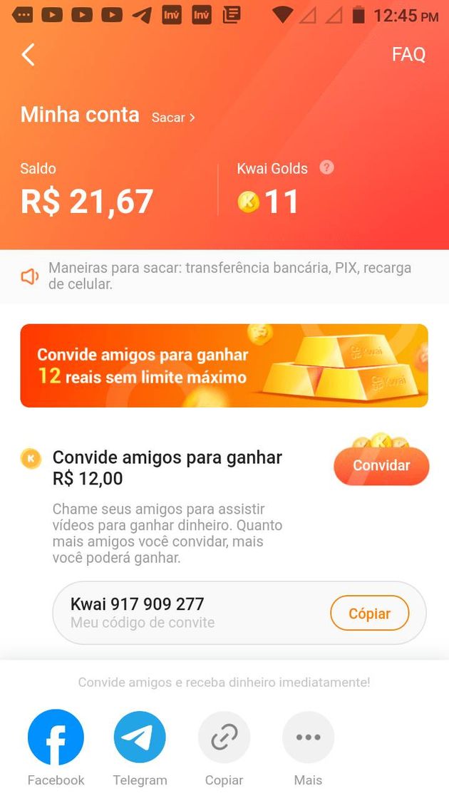 Moda Ganhar dinheiro baixando o Kwai!https://m.kwai.app/s/zxaK5PI