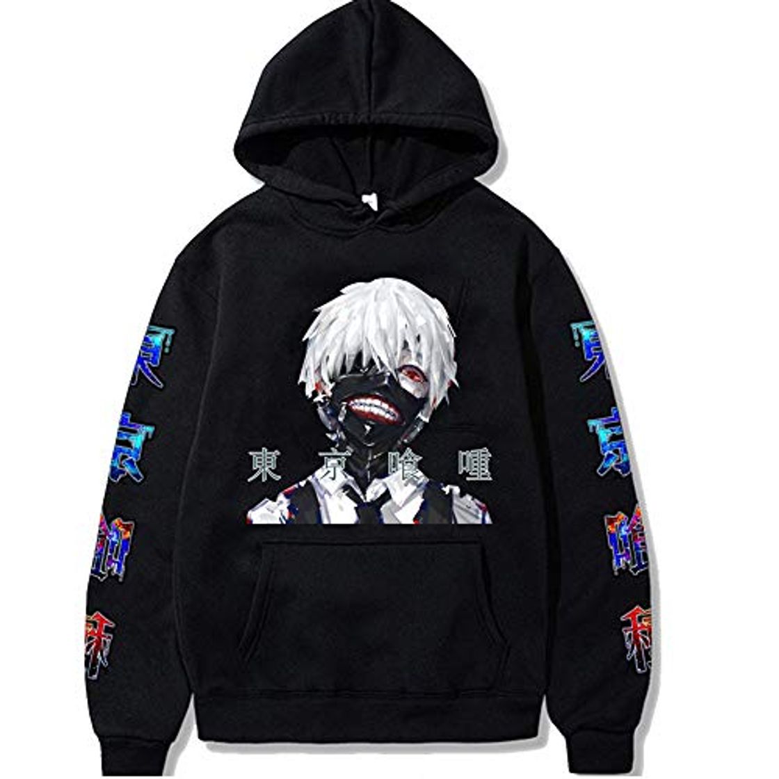 Moda Tanwenling33 Tokyo Ghoul Sudadera con Capucha Hombre Mujer Sudadera con Capucha Kaneki Ken con Bolsillo Frontal para Niños Niñas