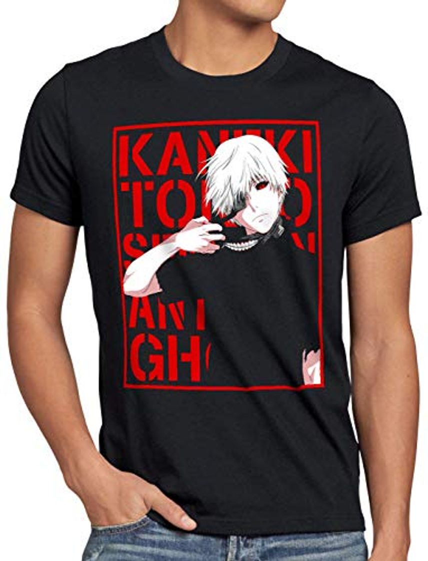 Moda style3 Tokyo Fate Camiseta para Hombre T-Shirt Ghoul Kaneki Anime Manga, Talla