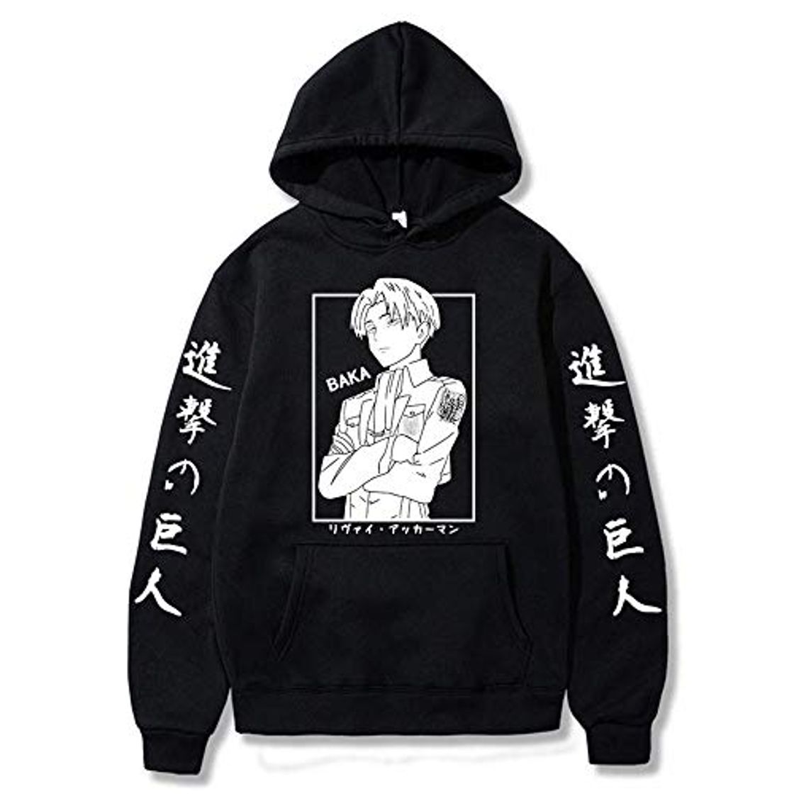 Moda Tanwenling33 Attack on Titan Sudadera con Capucha Mujer Hombre Levi Eren Sudadera con Capucha con Estampado de Anime