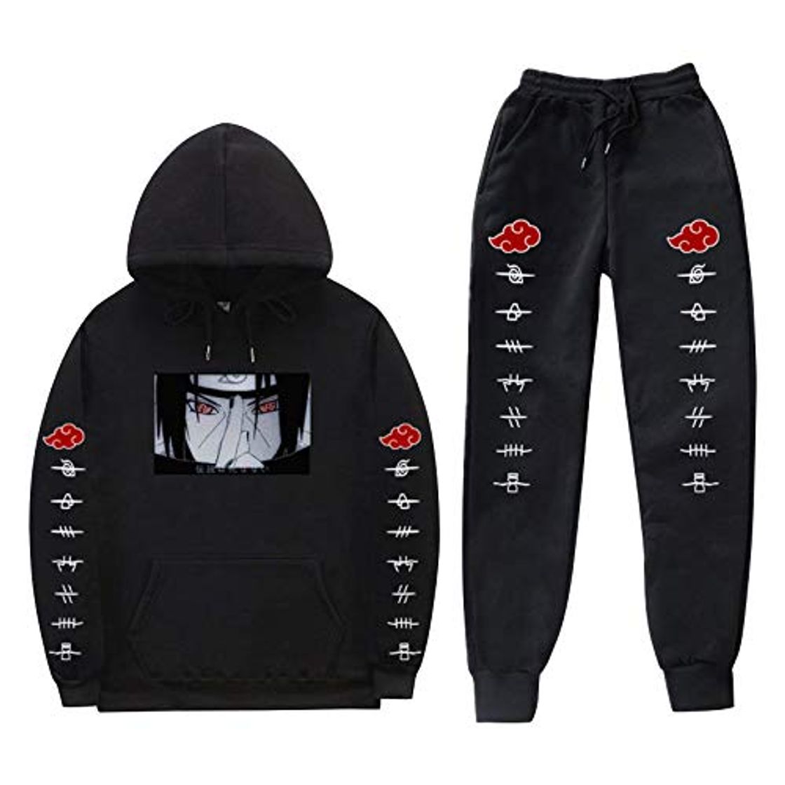 Moda Sudadera Naruto, 3D Uchiha Sasuke Itachi Akatsuki Anime Cosplay Sudadera con Capucha