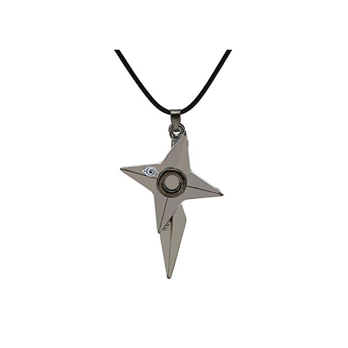 Moda Chutoral Naruto Collar Kunai Shuriken dardo Arma Konoha Logo Uzumaki Naruto Colgante Cuerda de Cuero joyería de Cosplay