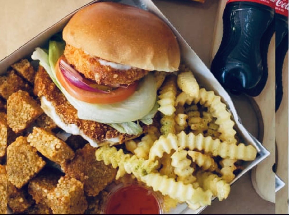 Restaurantes Hambúrguer vegetariano de falafel. 🤤