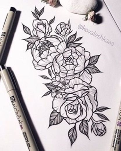 Desenho para Tatto/Flowers