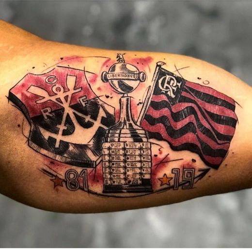 Tatuagem do Flamengo ♥️🖤♥️🖤