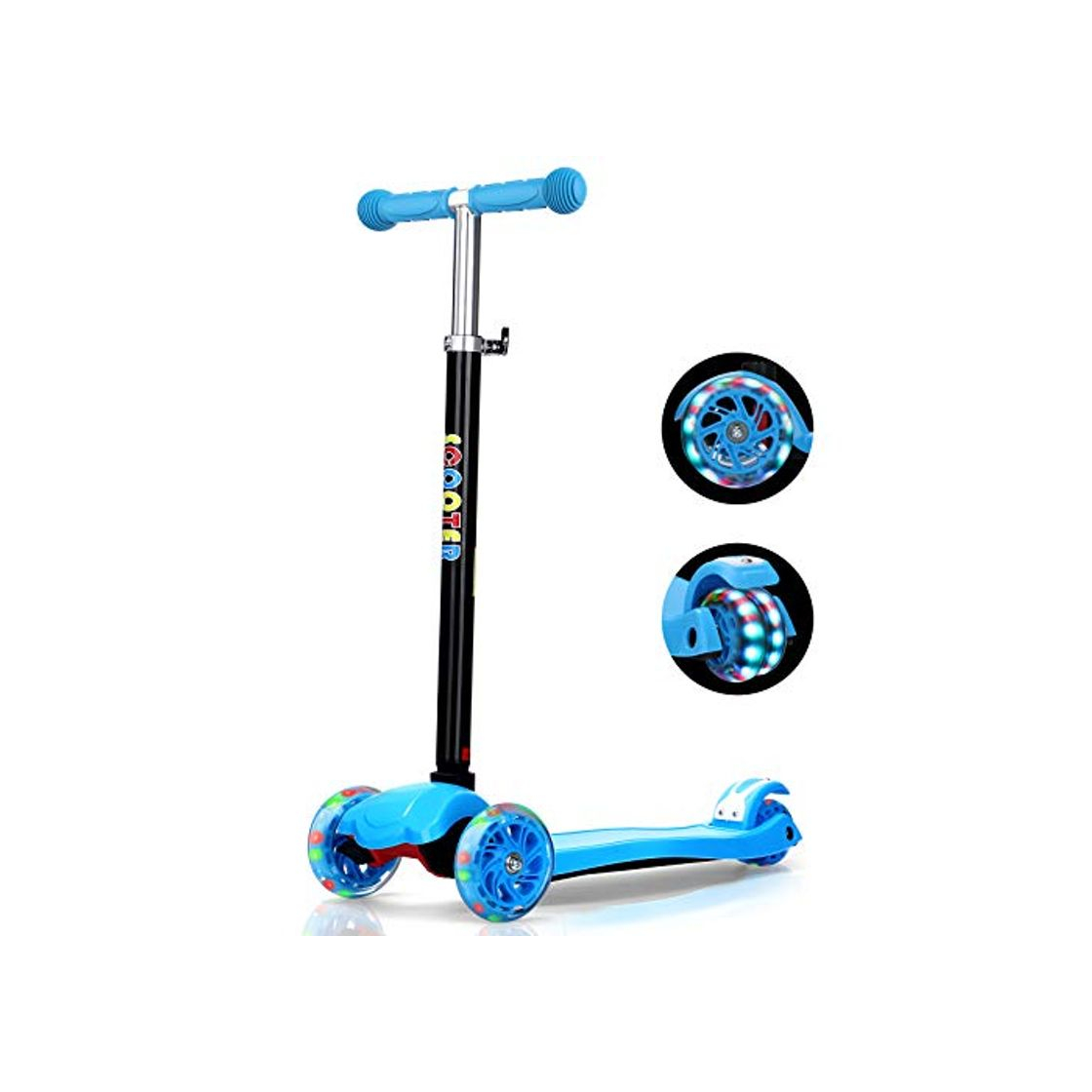 Products IMMEK Patinete de 3 Ruedas Scooter con Led Luces Manillar Altura Ajustable