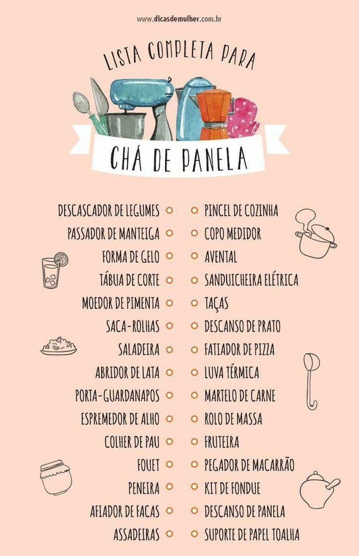 Moda Chá de panela