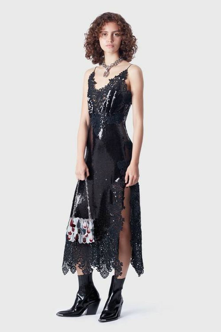 Moda Vestido Black Sequin