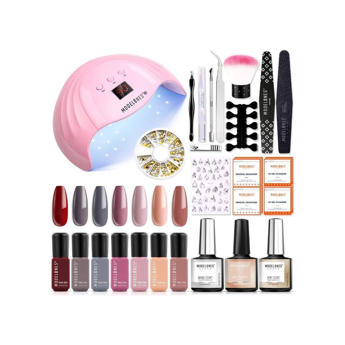 Moda Kit de esmalte de uñas de gel con luz U V 48 W LED lámpara 