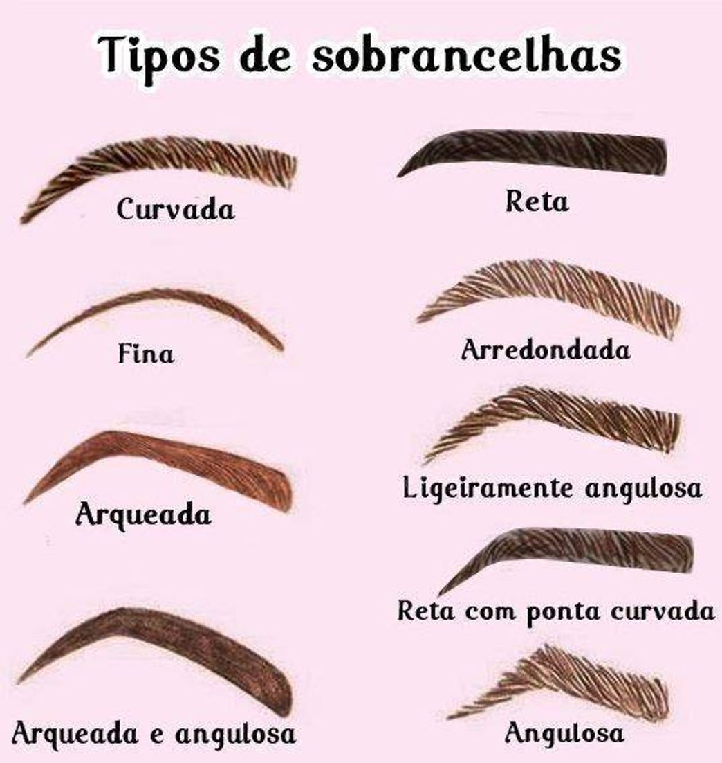 Moda Tipos de sobrancelhas