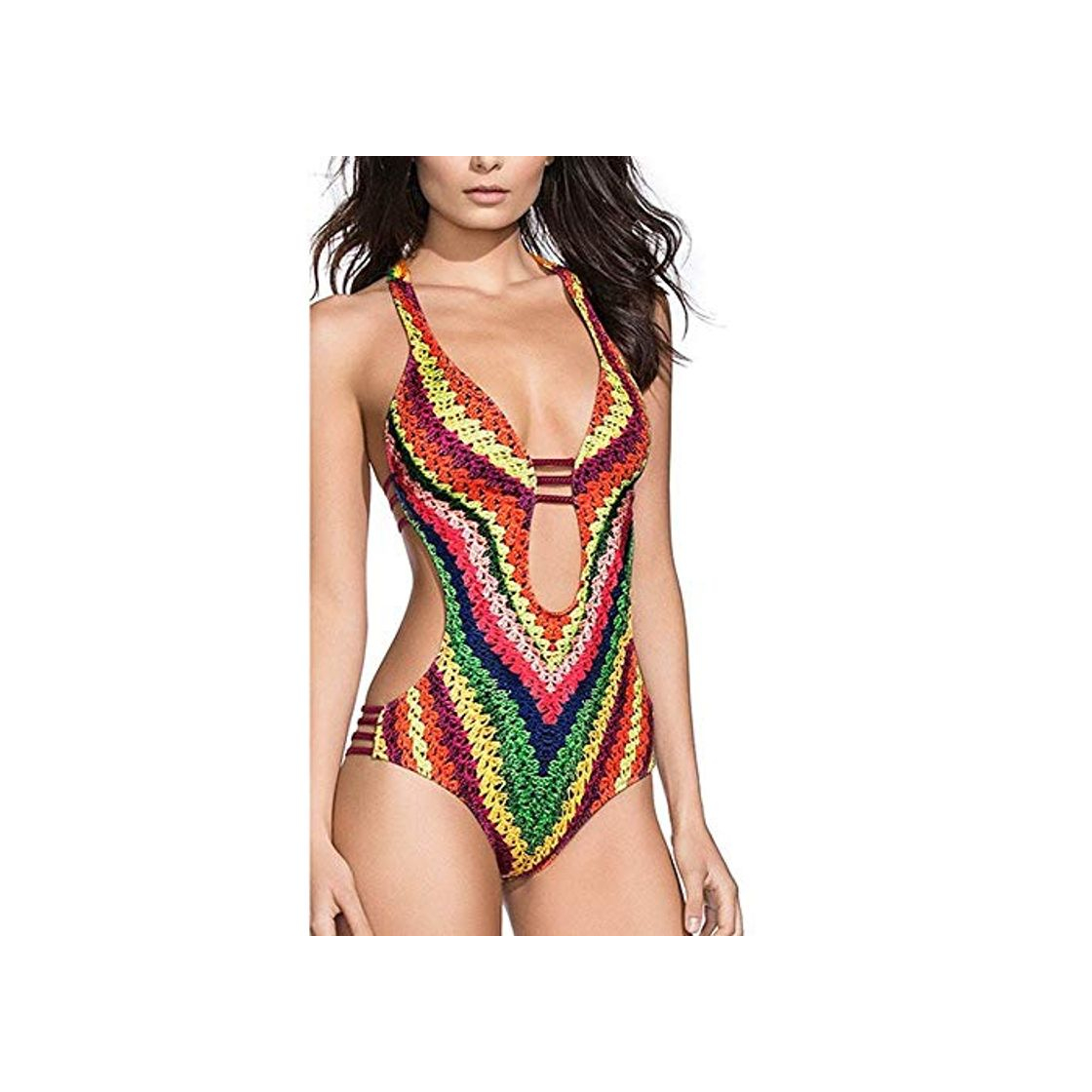 Moda OPAKY Mujeres Vendaje de 1 Pieza Bikini Monokini Push Up Bra Acolchado Traje de Baño Biquinis Mujer 2019 Lencería Erotica de Mujer Tirantes Traje de Baño de Una Pieza Talla Grande