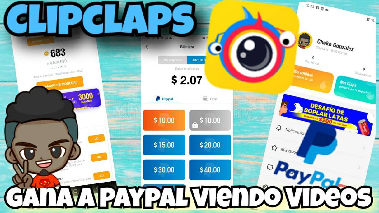 Fashion Clipclaps App de Videos que paga a Paypal 