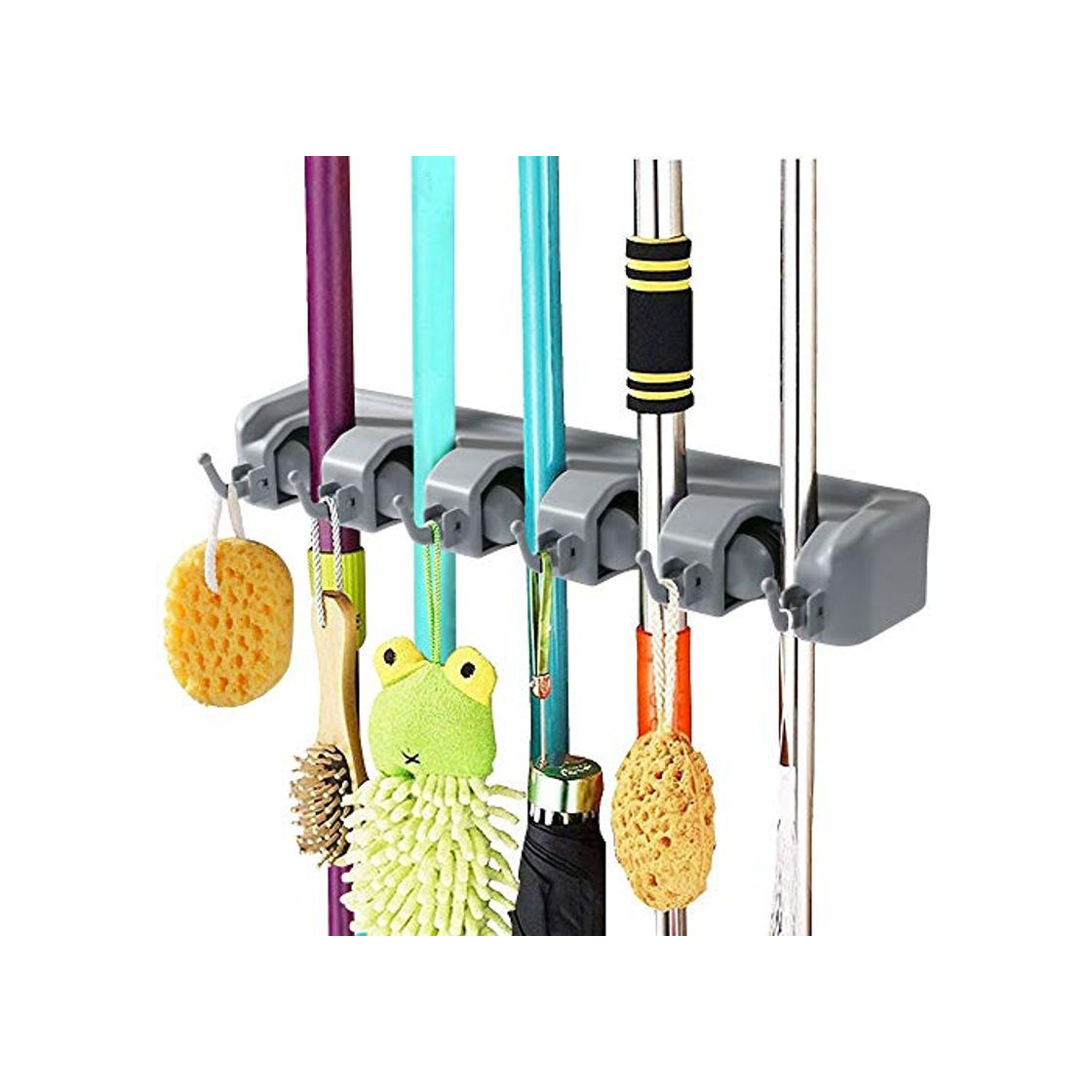 Social Vicloon Colgador y Organizador,Colgador de Escobas para Fregona y Holder Broom/Titular Magia