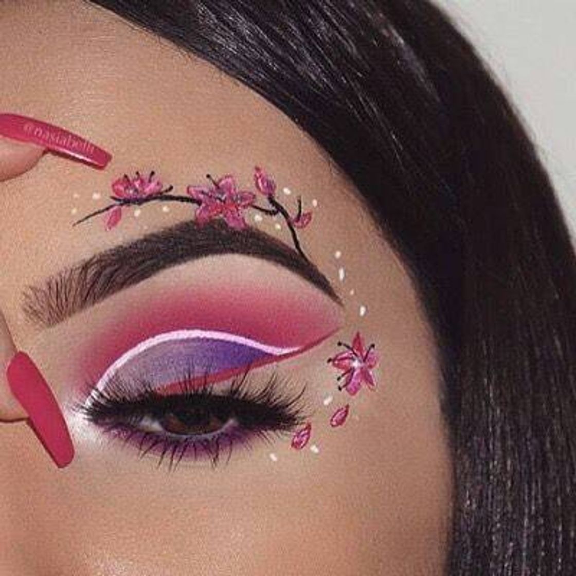 Moda Flower makeup🏵💜