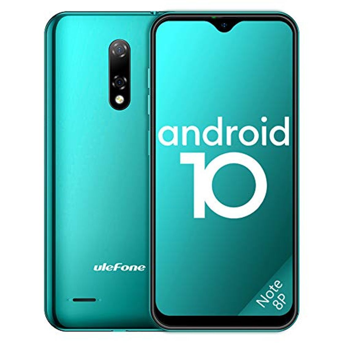 Social Ulefone Teléfono Móvil 2020, Note 8P Android 10 Smartphone Libre 16GB ROM
