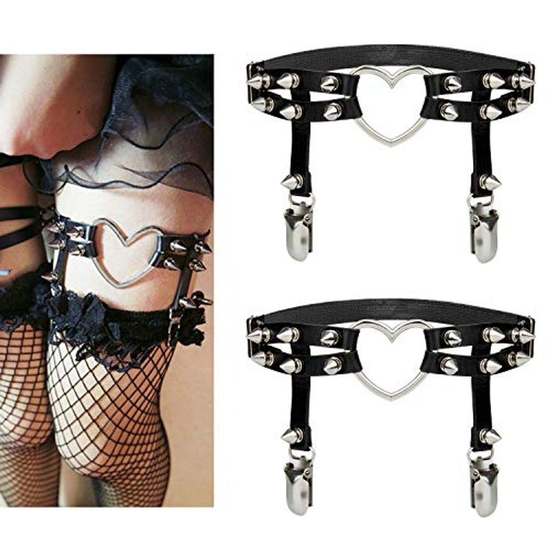Social Comius Sharp Leather Garter de arnés para el Muslo