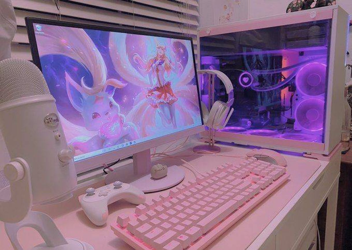 Social Decoração pc gamer aesthetic cute soft