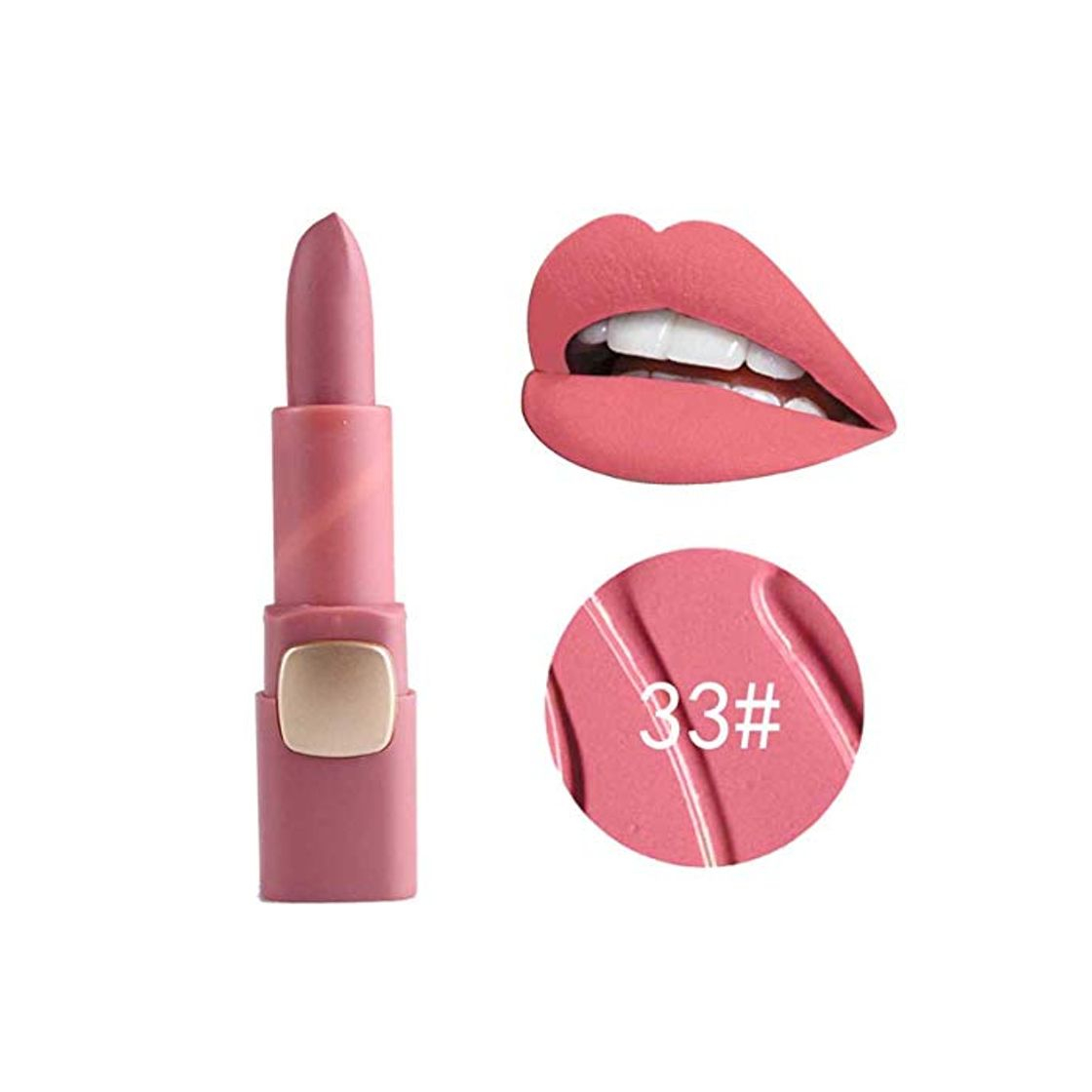 Beauty HaiQianXin Mate Lápices Labiales Maquillaje Pigmentos Cosméticos de Color Desnudo Hidratante Sexy