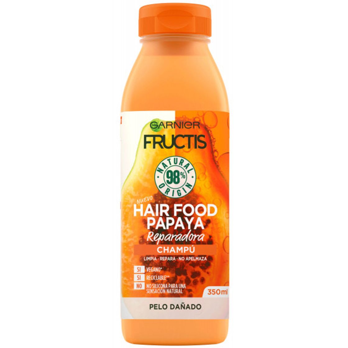 Social Hair Food Champú Papaya Reparadora Fructis 