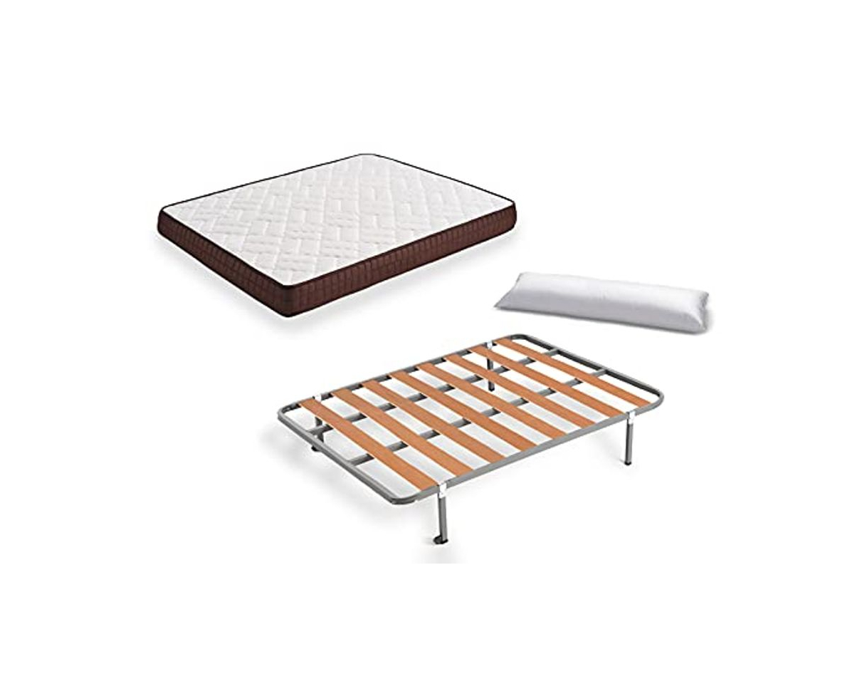 Social HOGAR24 ES Cama Completa - Colchón Viscobrown Reversible