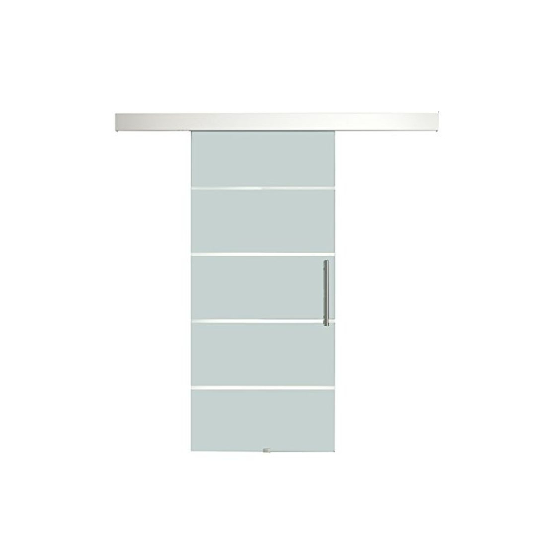 Social HOMCOM Puerta Corredera Cristal Puerta Deslizante de Vidrio Puertas de Interior Puerta de Granero Estilo Granero 75x210cm