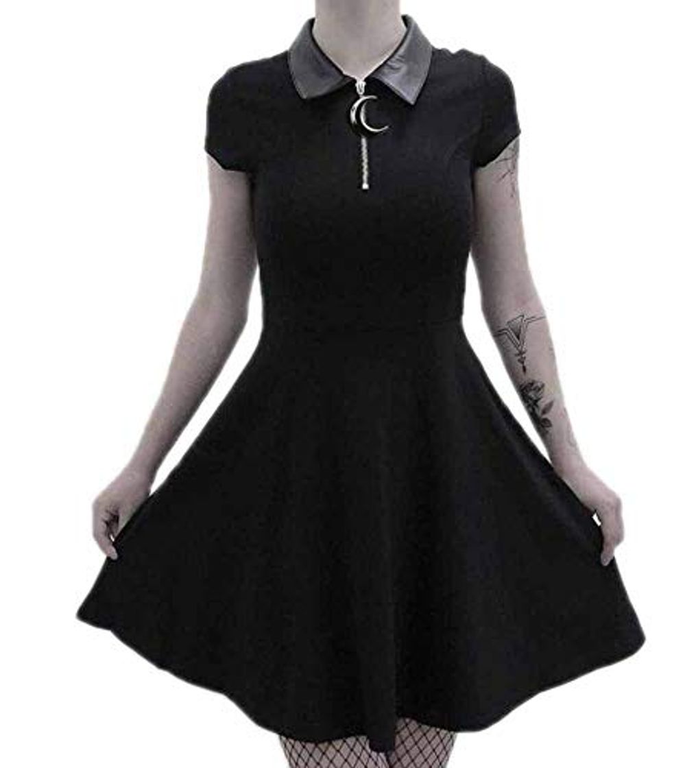 Social Señoras para Mujer Waterfall Gothic Punk Hoodie Dress Jacket Long Flared Witchcraft