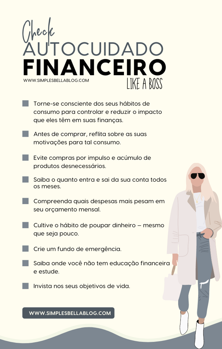 Moda Check Autocuidado Financeiro 