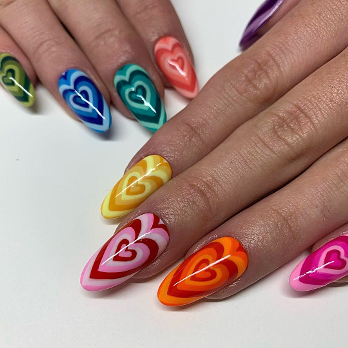 Fashion Uma nail art bem colorida