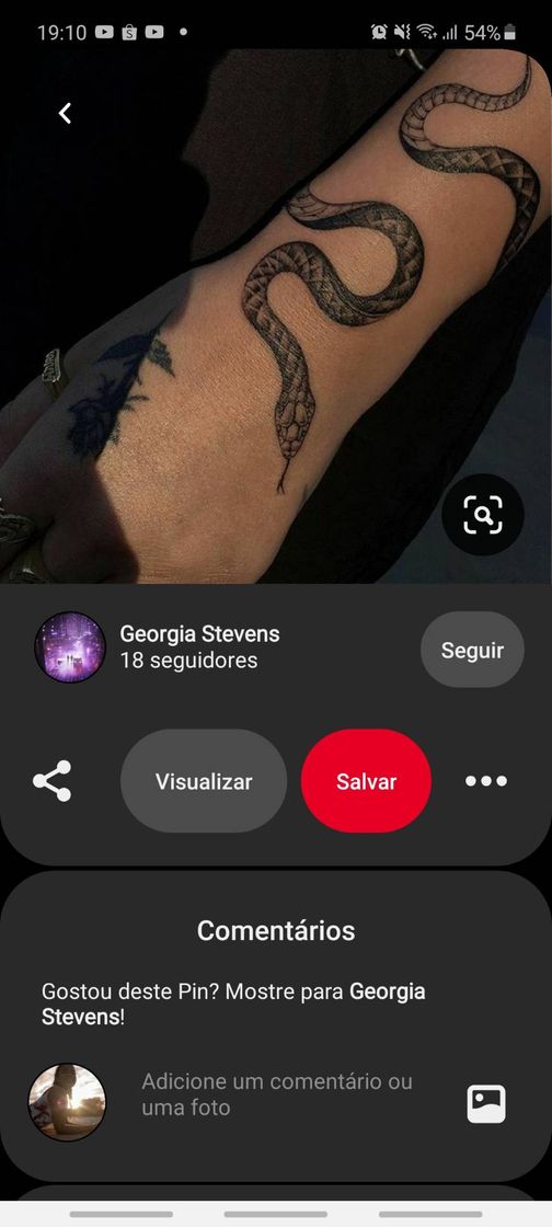 Moda Tatuagem de cobra linda. 