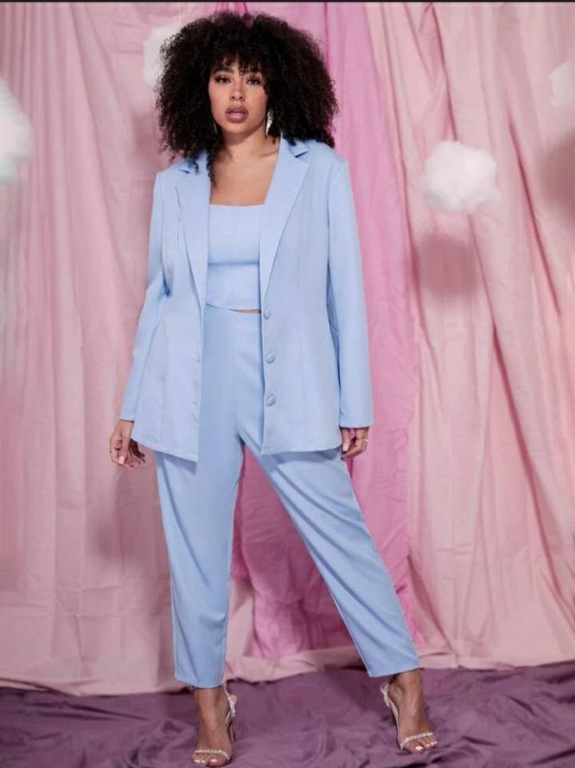 Social Bolso Simples elegante Co-Ord de Tamanho Grande | SHEIN Brasil