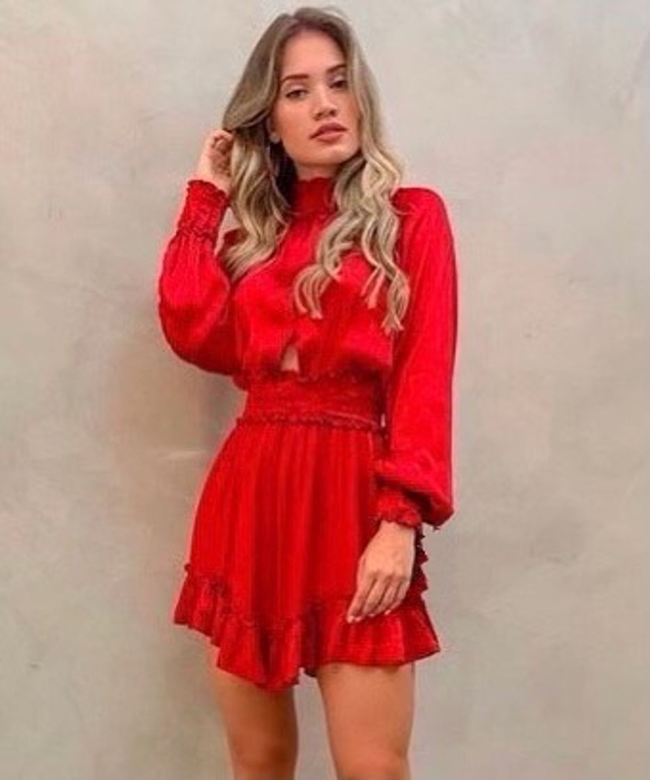 Fashion Vestido vermelho longo 